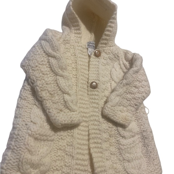 Hand knitted by Grazia made in Italy merino wool vintage toddler cardigan sz 2T - Picture 6 of 11